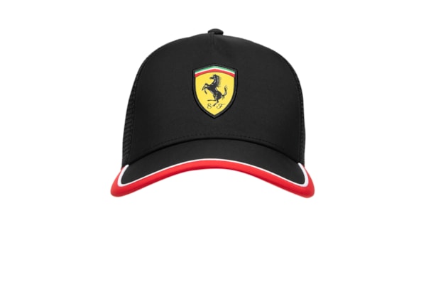 Boné Masculino Ferrari Trucker - Preto