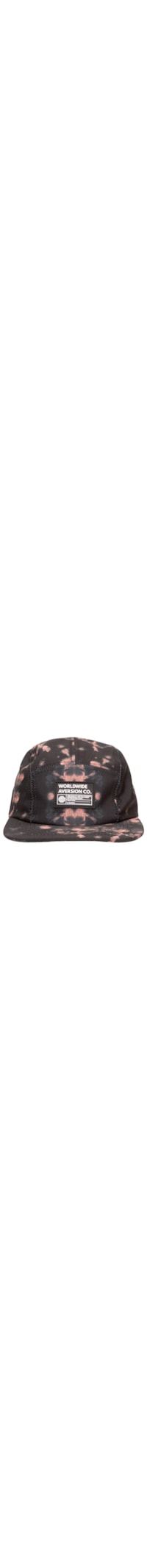 Boné Masculino Five Panel Tie Dye Bleach - Preto