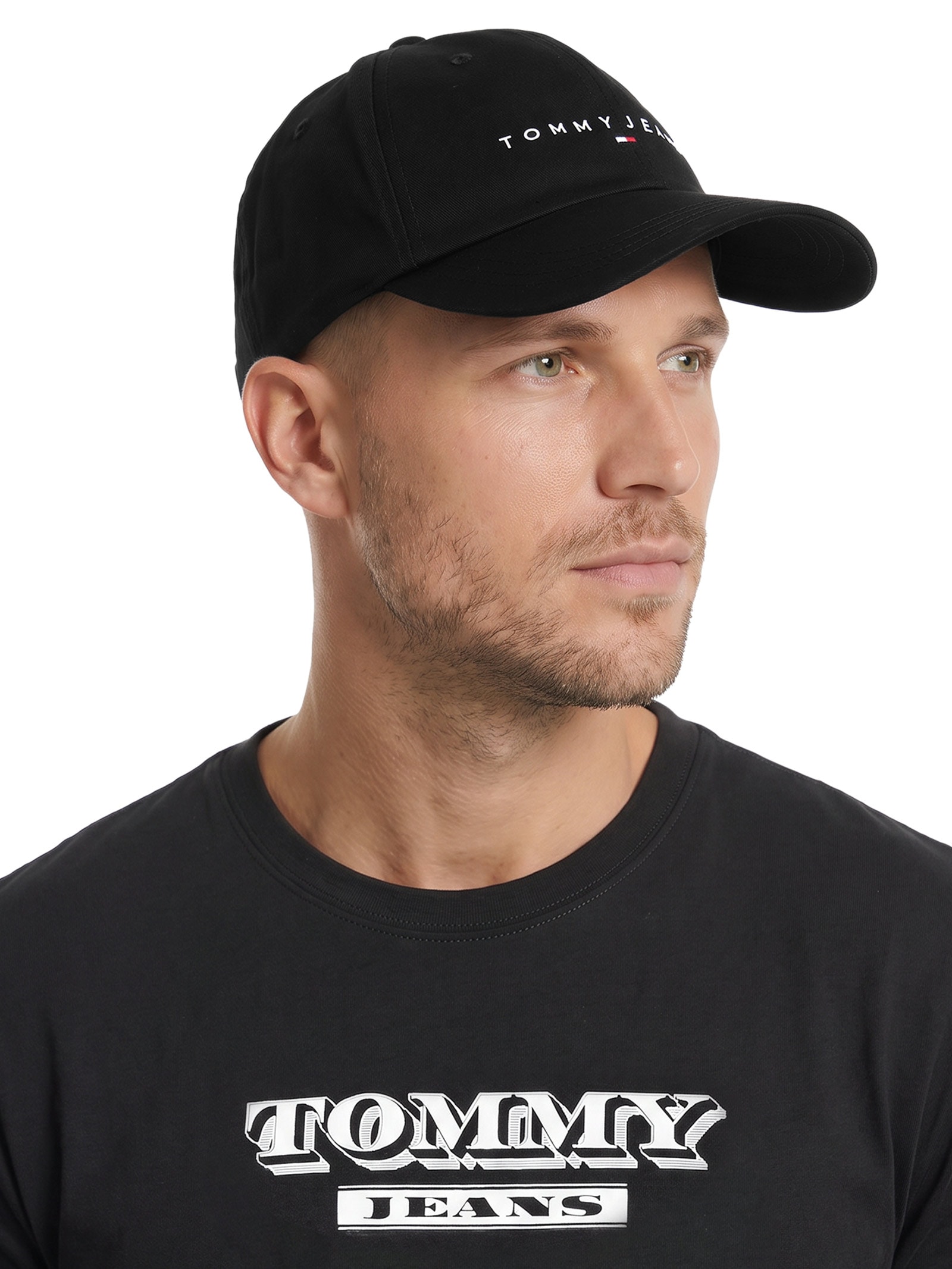 Boné Masculino Linear Logo Preto Tommy Jeans