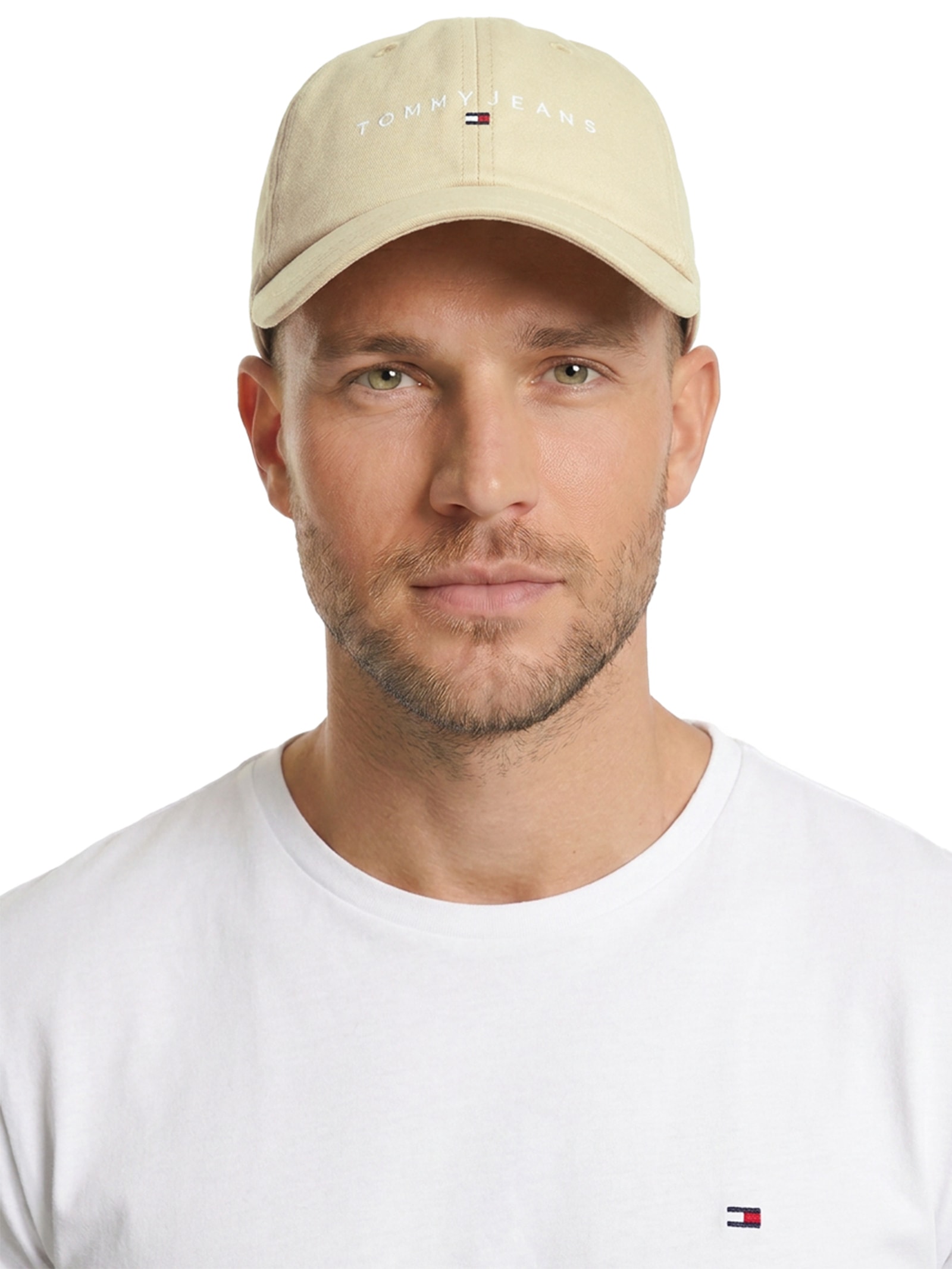 Boné Masculino Logo Linear Bege Tommy Jeans