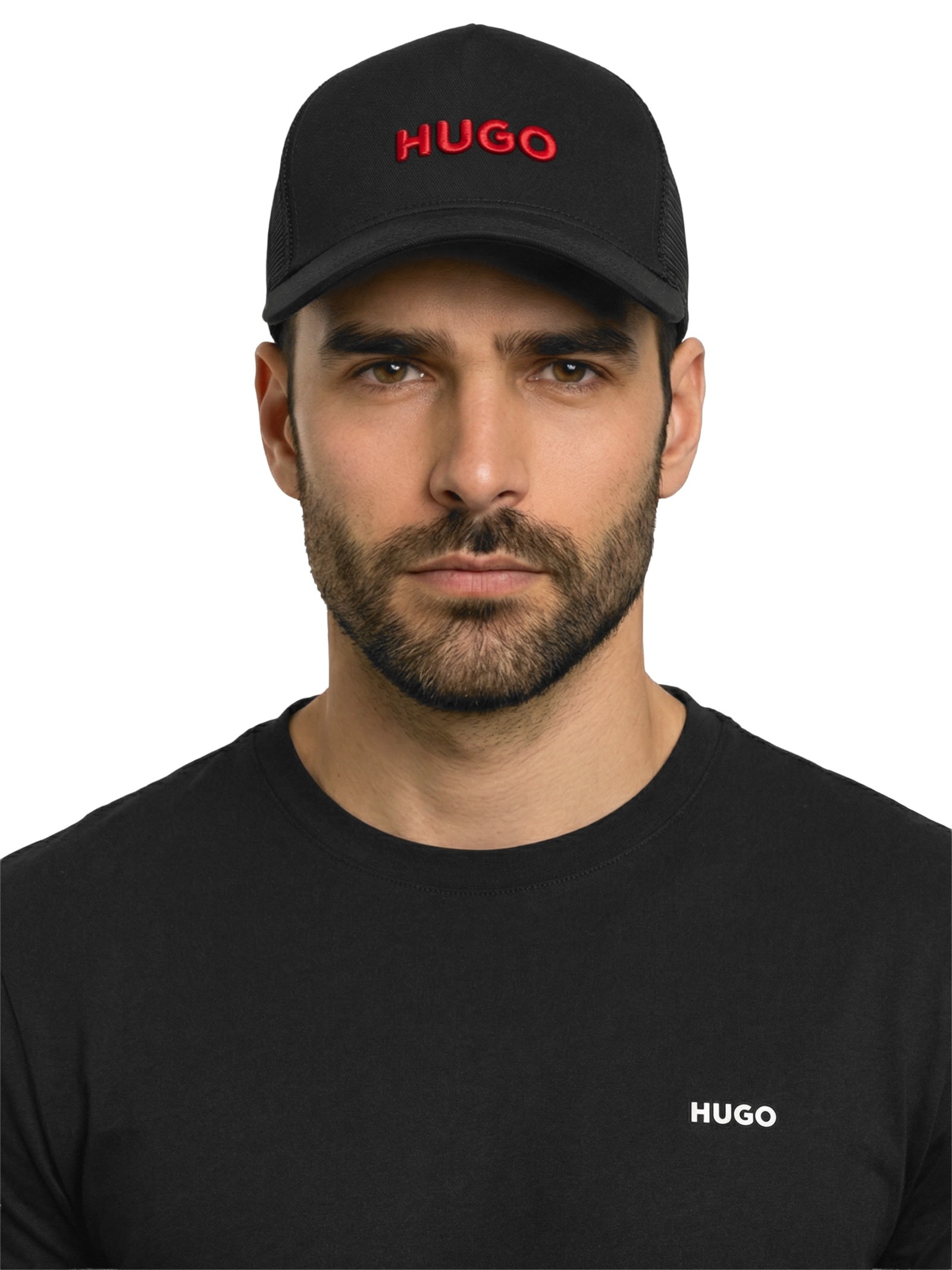 Boné Masculino Mesh Panels Marsel-Trucker – Preto Hugo