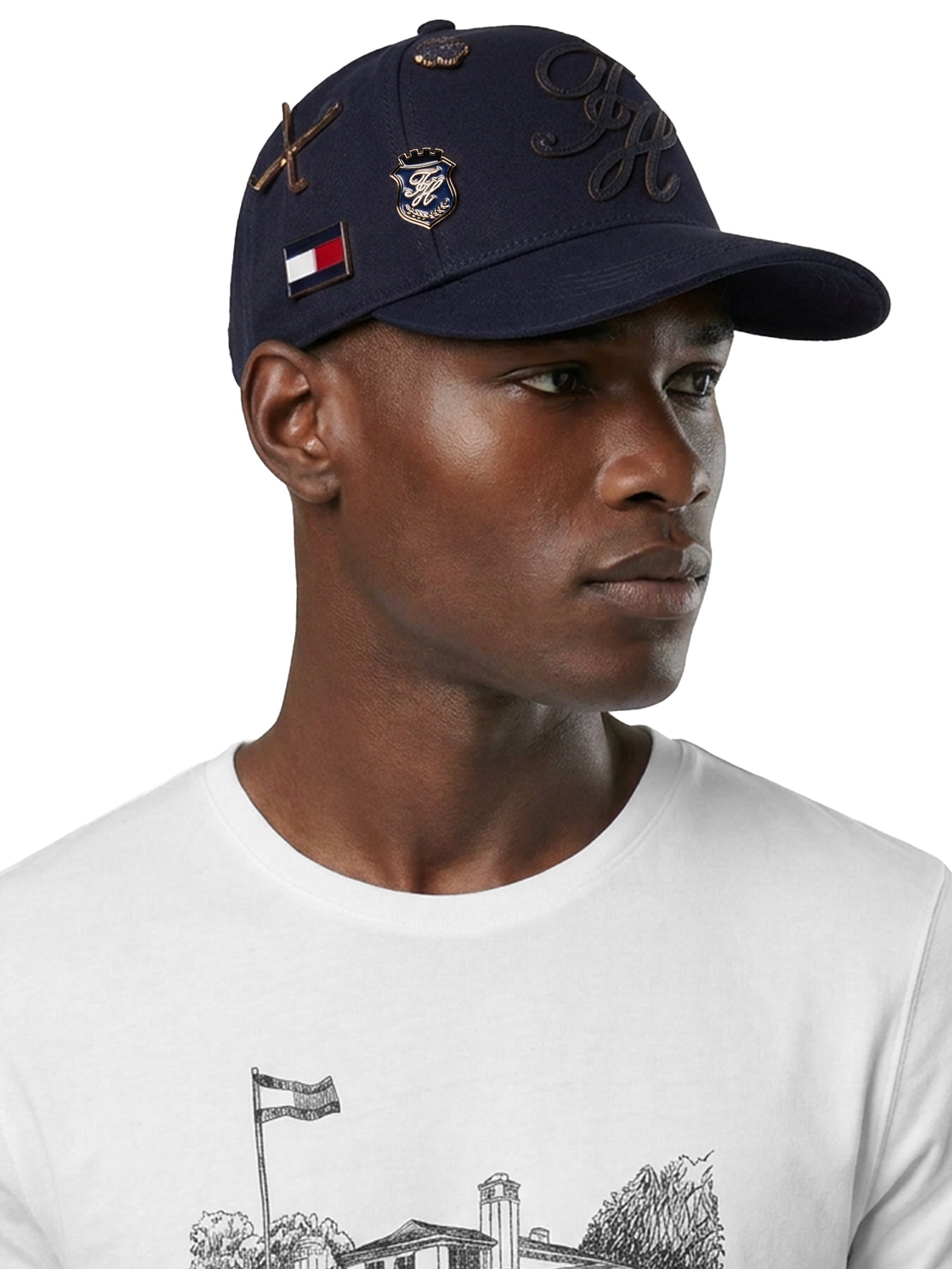 Boné Masculino TH Script Elevated – Azul Tommy Hilfiger