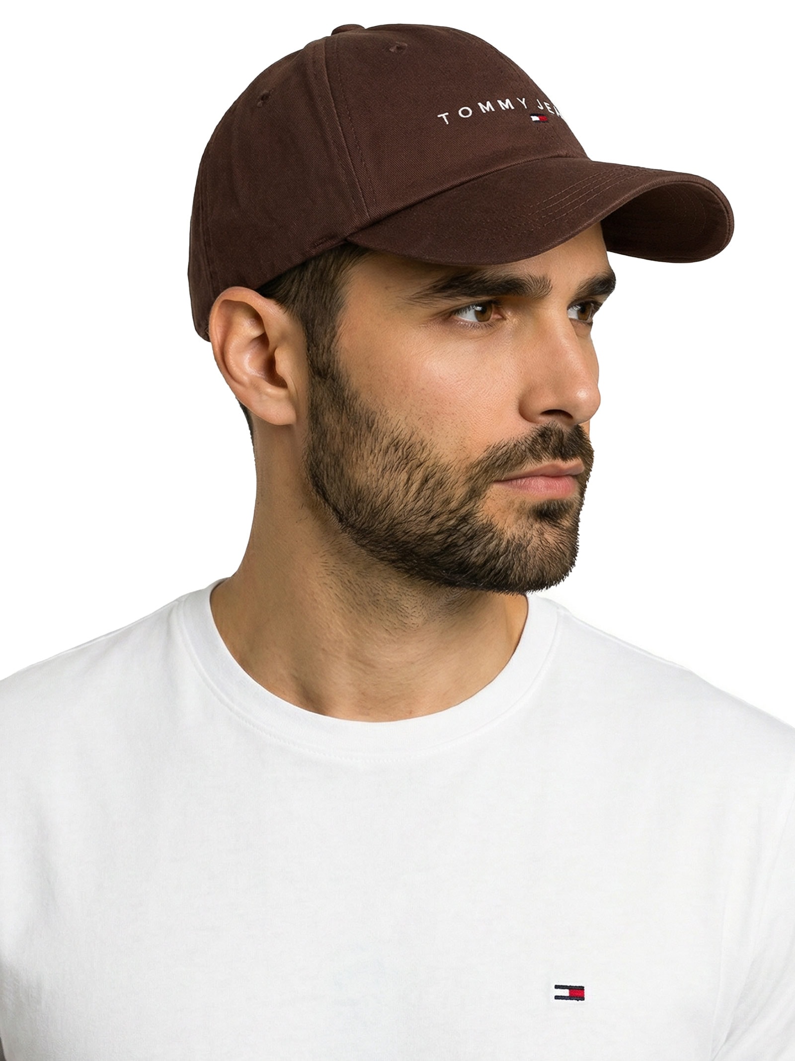 Boné Masculino TJM Linear Denim Cap Marrom Tommy Jeans