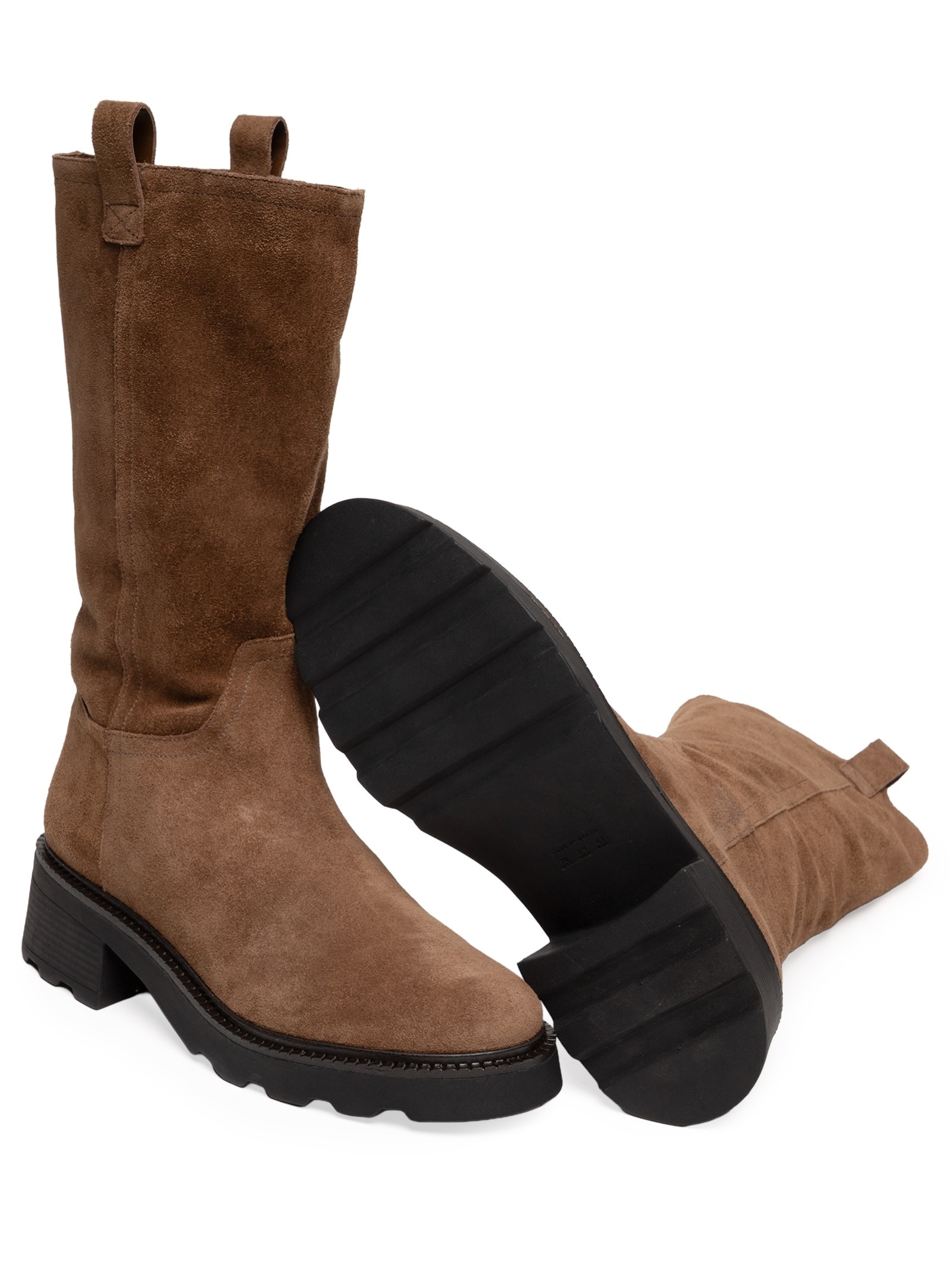 Bota Básica Cano Alto Marrom Carrano