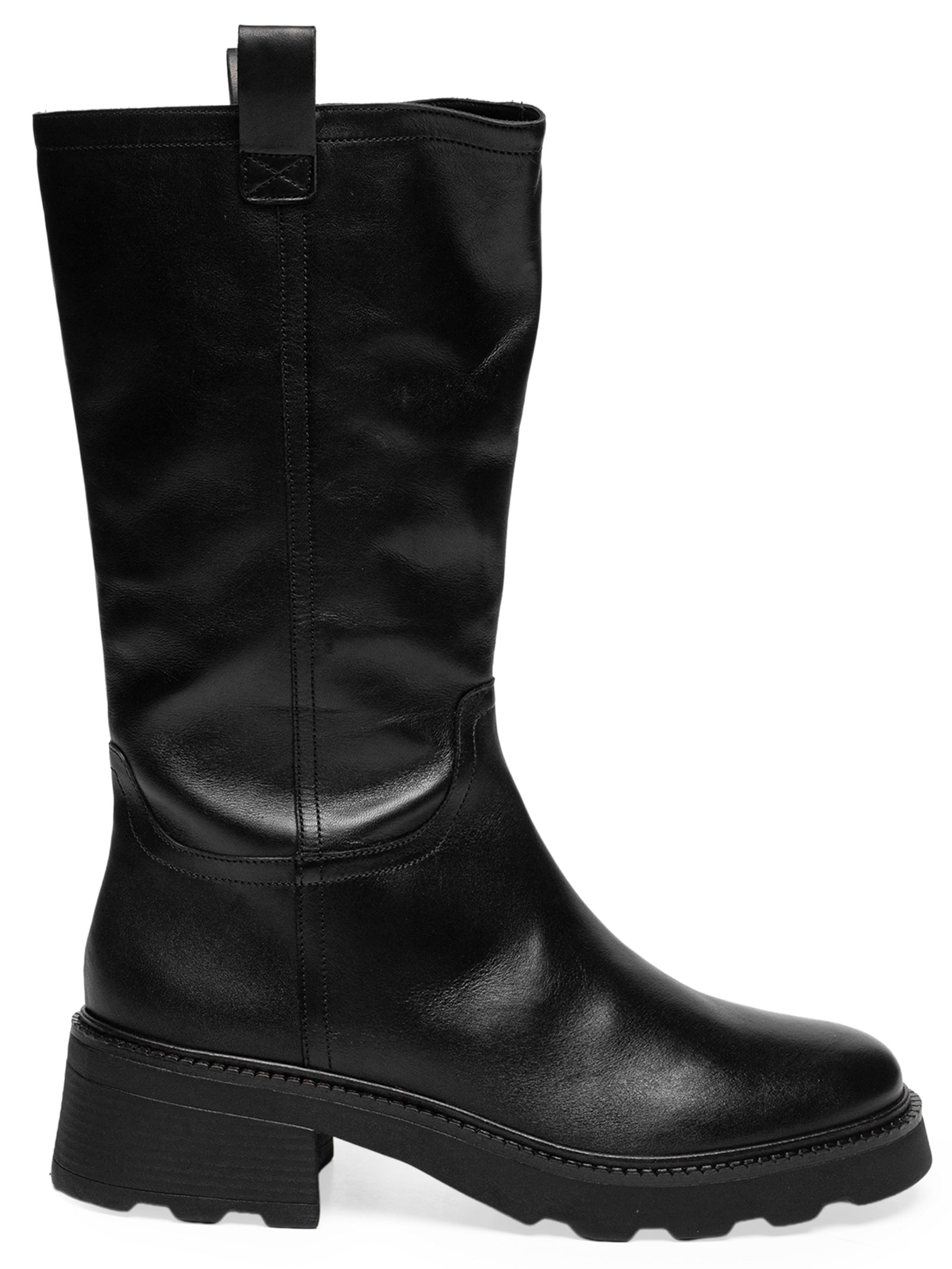 Bota Básica Cano Alto Preto Carrano