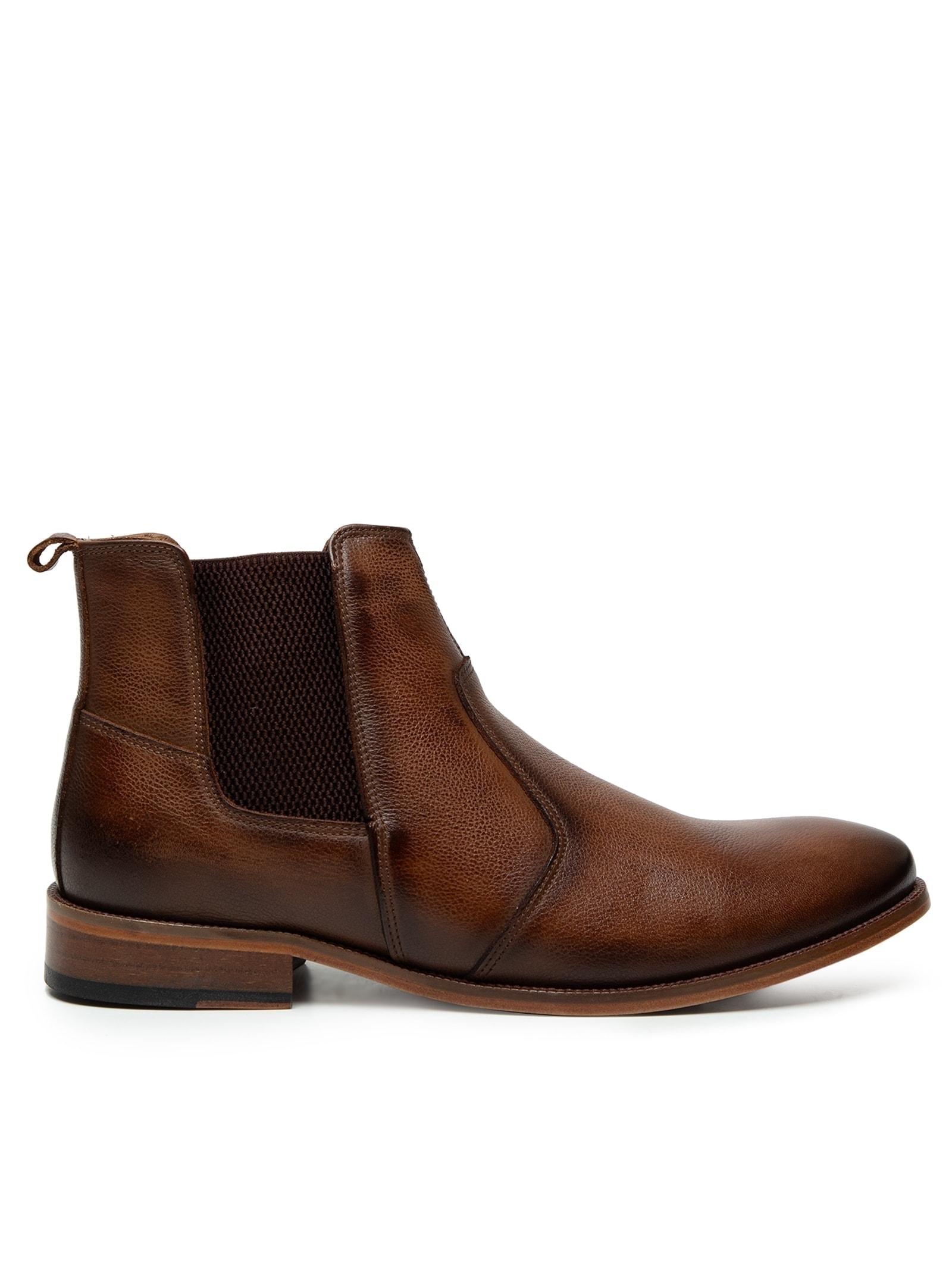 Bota Em Couro Masculina Chelsea Marrom '2 Essential