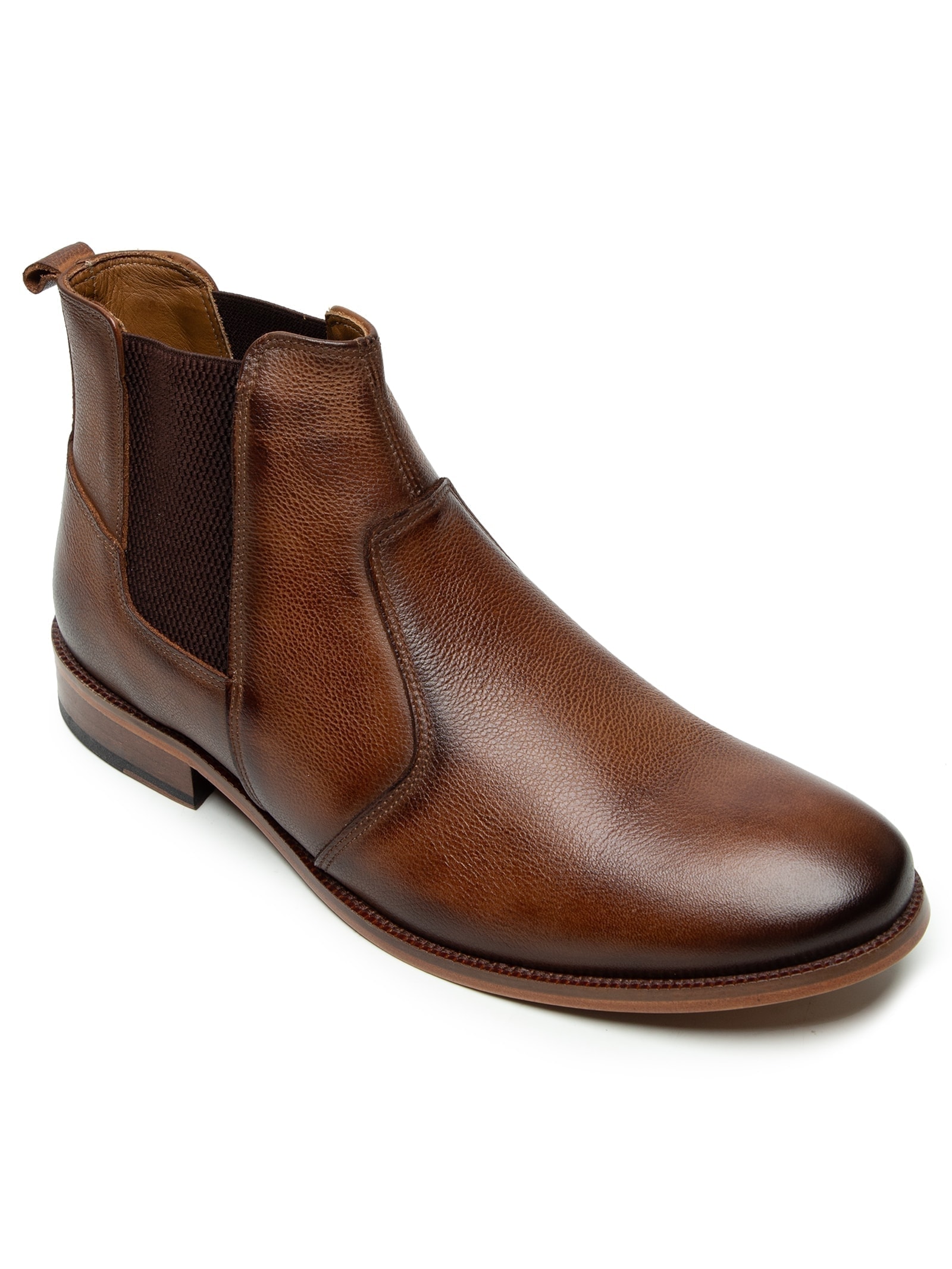 Bota Em Couro Masculina Chelsea Marrom '2 Essential