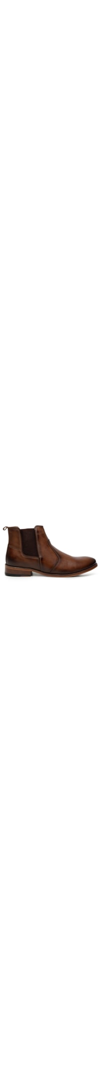Bota Em Couro Masculina Chelsea - Marrom