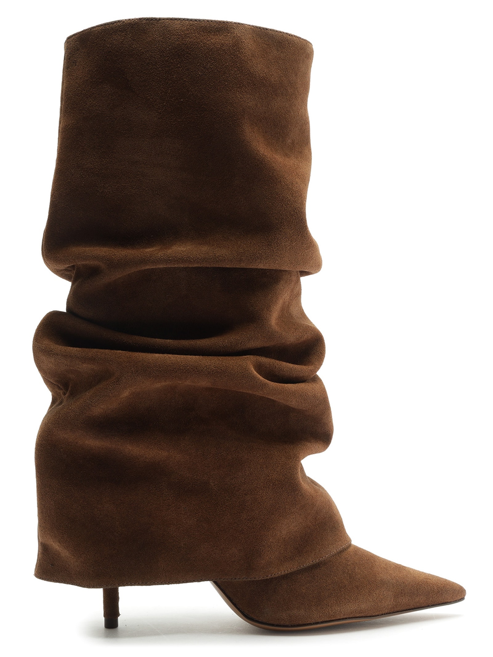 Bota Feminina Acamurçada Polaina Marrom Arezzo