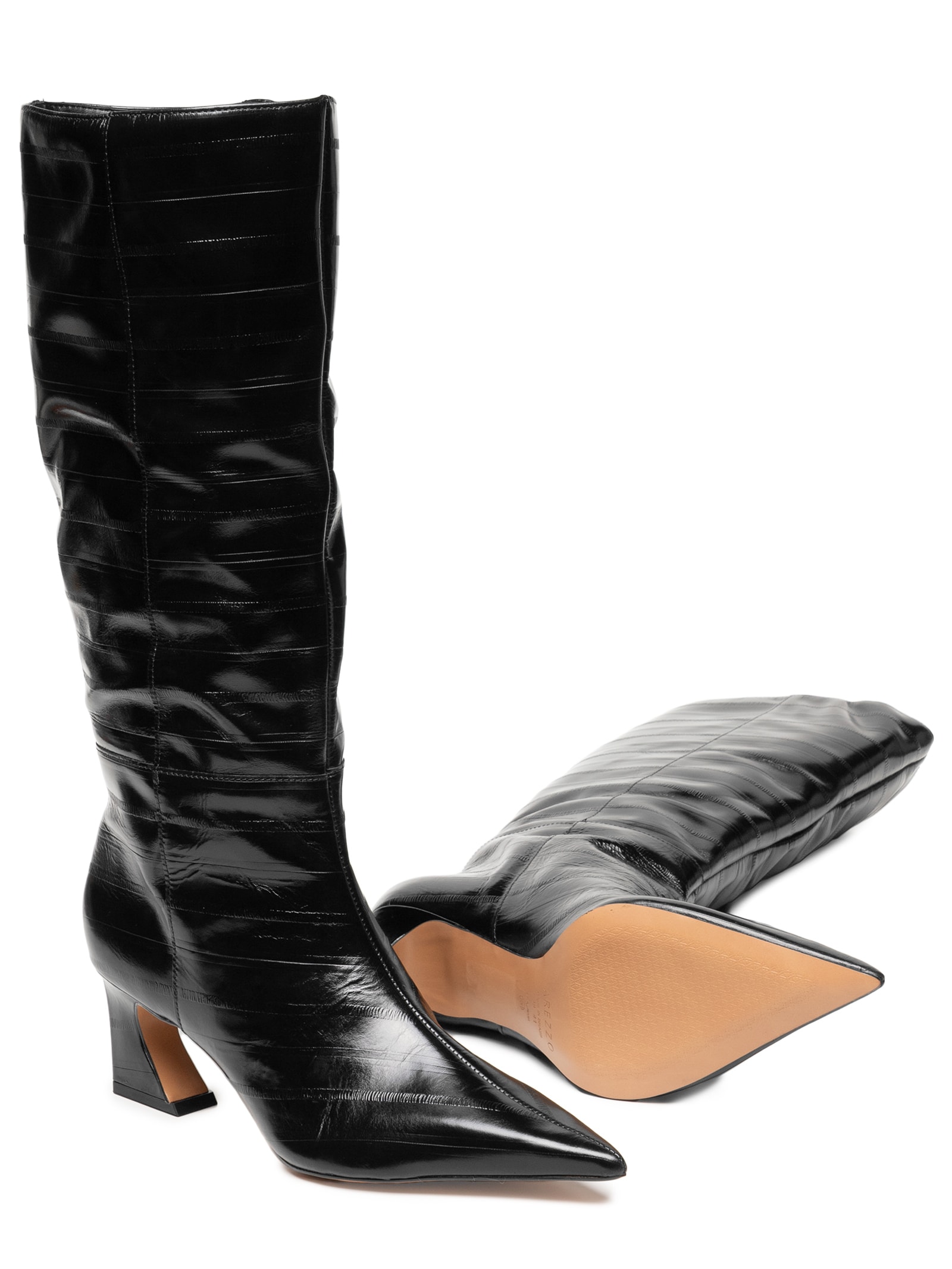 Bota Feminina Cano Alto Enguia Casein Preto Arezzo