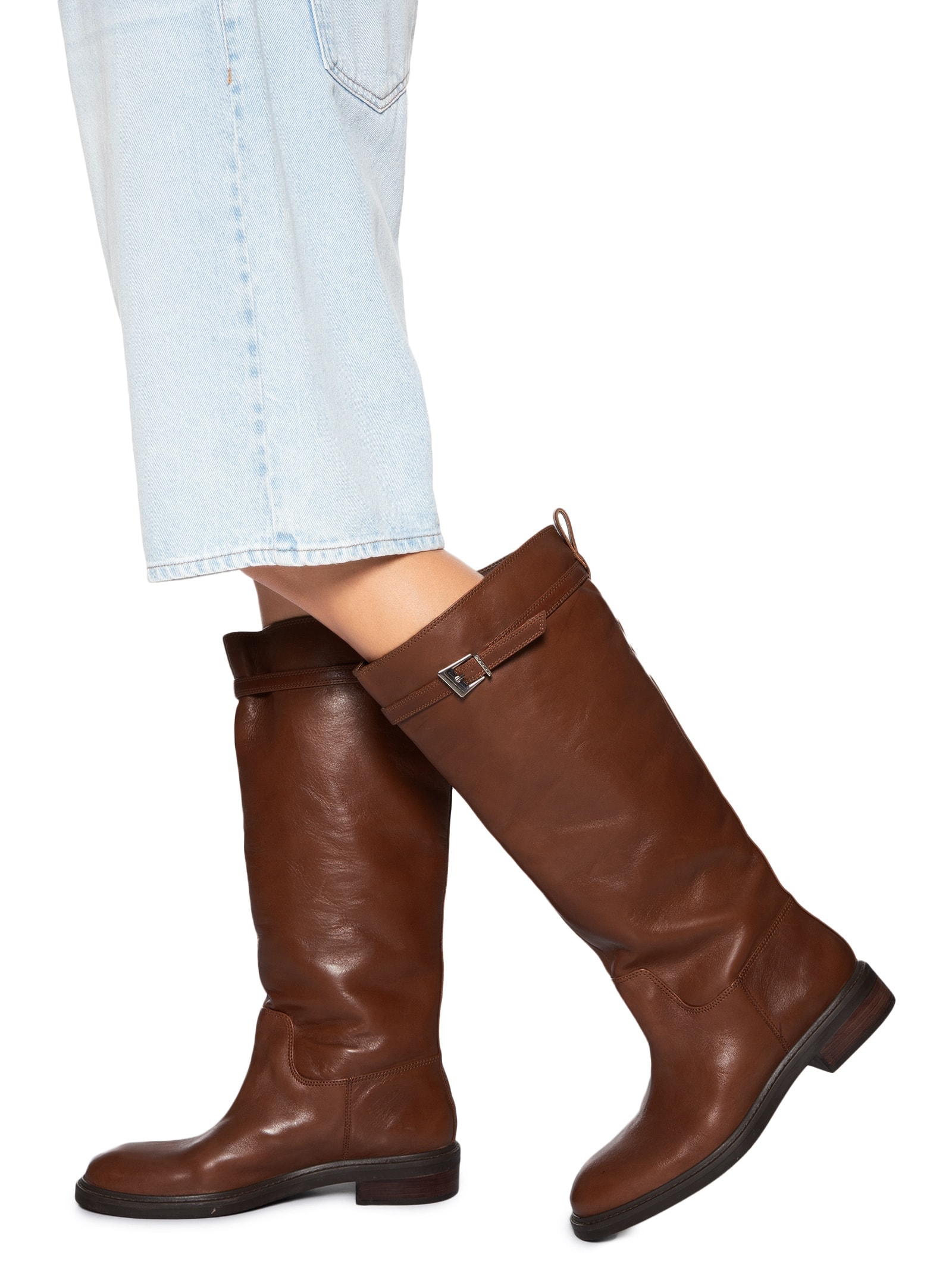 Bota Feminina Cano Alto Marrom Schutz