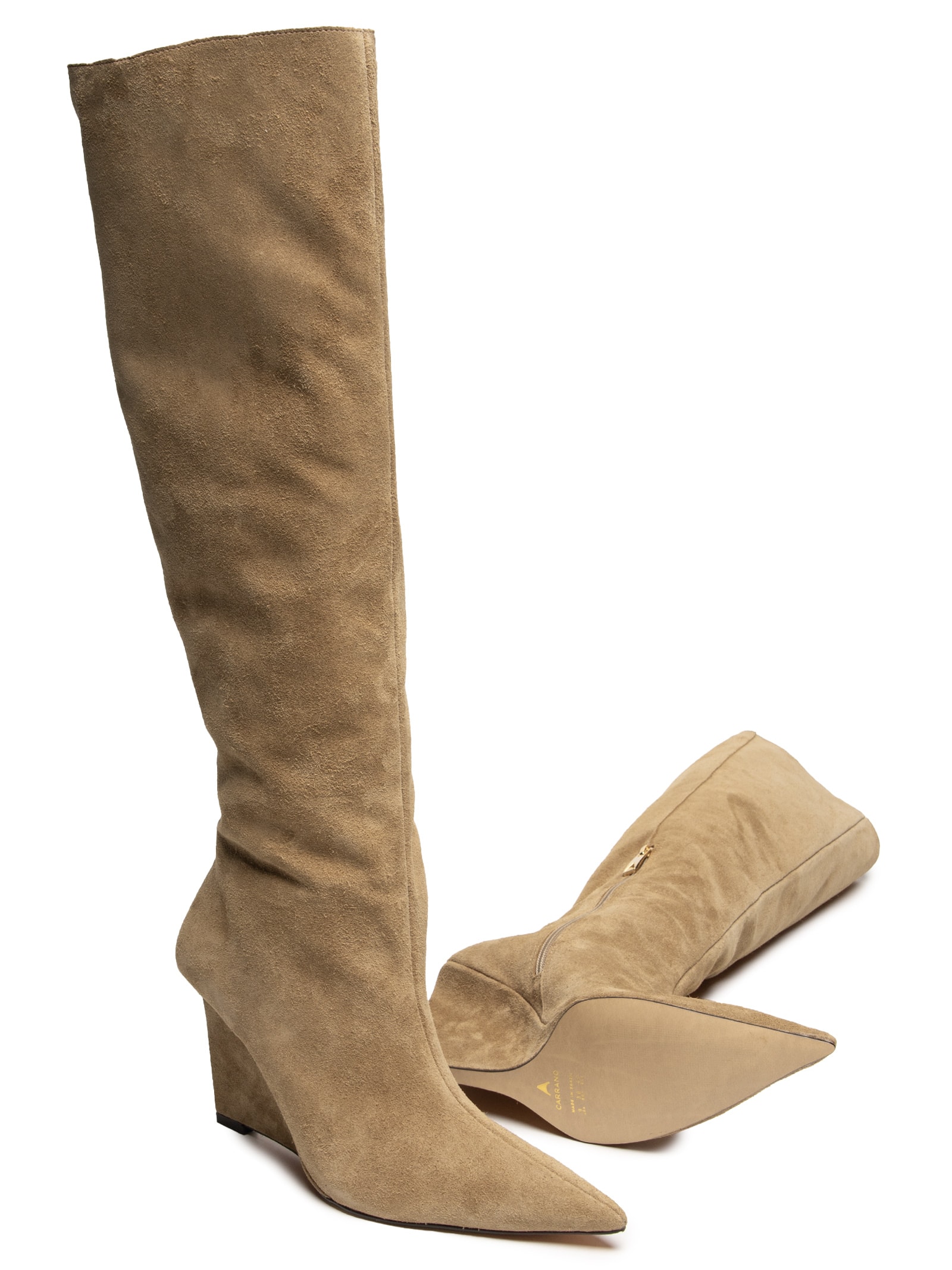 Bota Feminina Cano Alto Marrom Carrano
