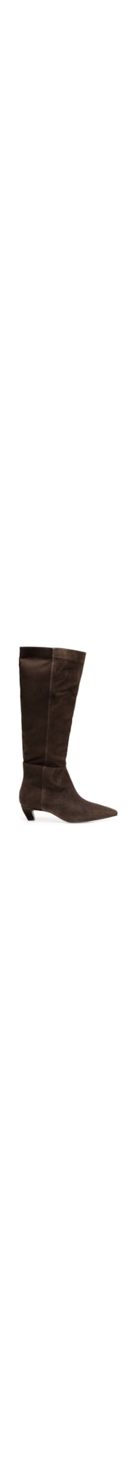 Bota Feminina Cano Alto Slouch Camurça - Marrom