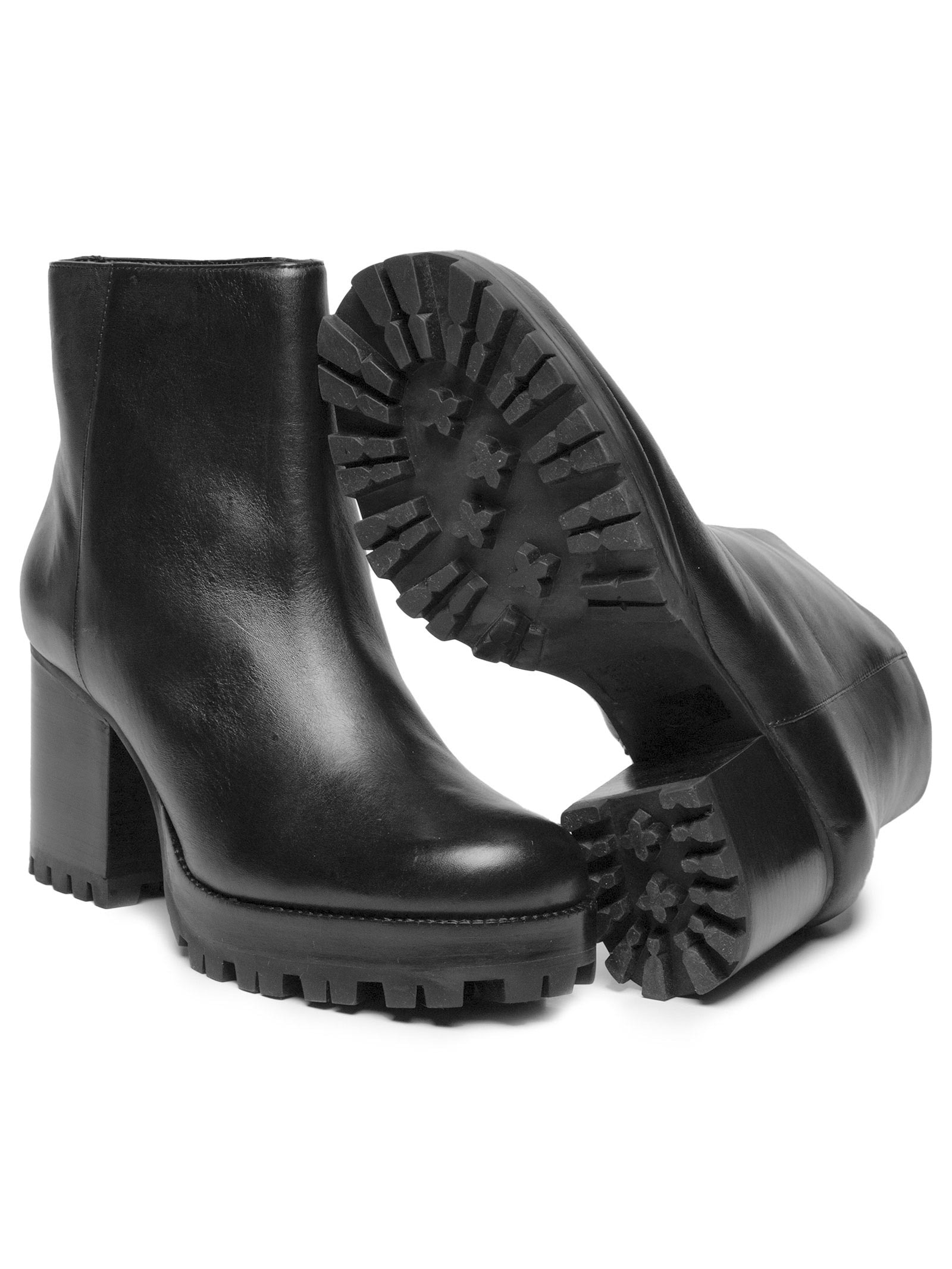 Bota Feminina Cano Baixo Couro Preto Schutz