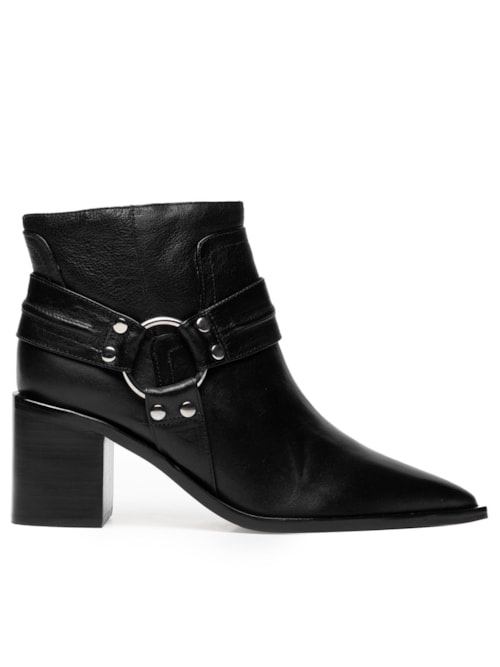 Bota Feminina Cano Baixo Salto Médio – Preto