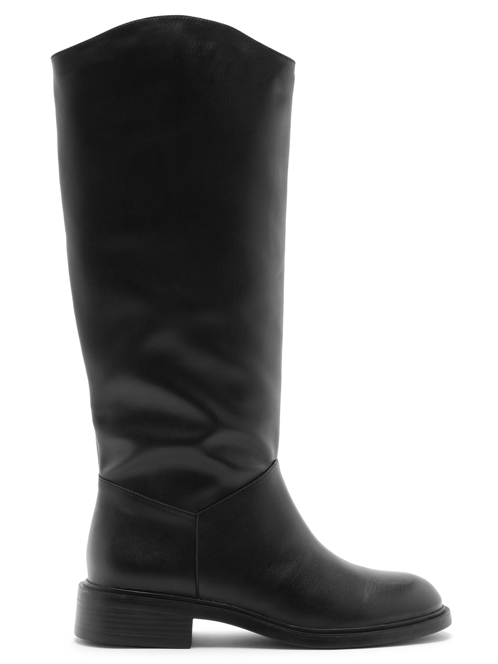 Bota Feminina Cano Longo Salto Baixo Preto Arezzo