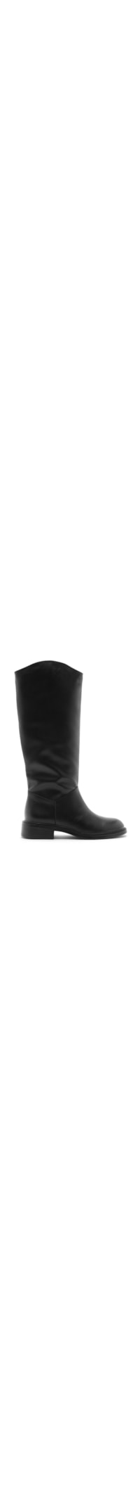 Bota Feminina Cano Longo Salto Baixo - Preto
