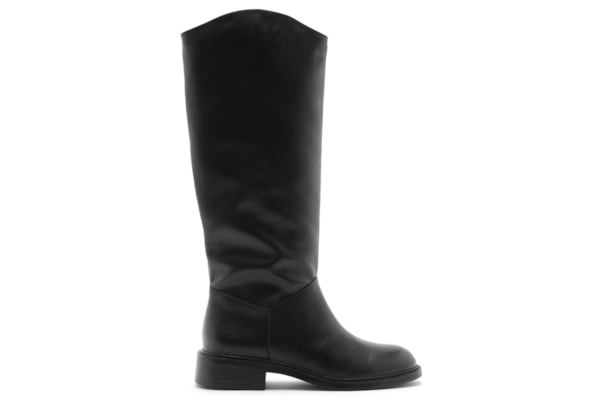 Bota Feminina Cano Longo Salto Baixo - Preto