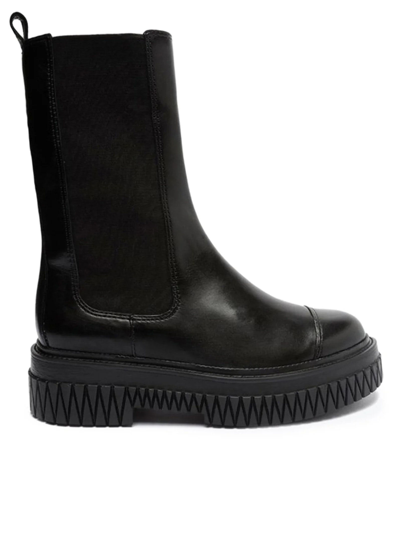Bota Feminina Chelsea Cano Médio Bold Couro Preto  Schutz