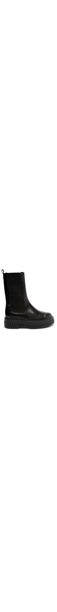 Bota Feminina Chelsea Cano Médio Bold Couro - Preto