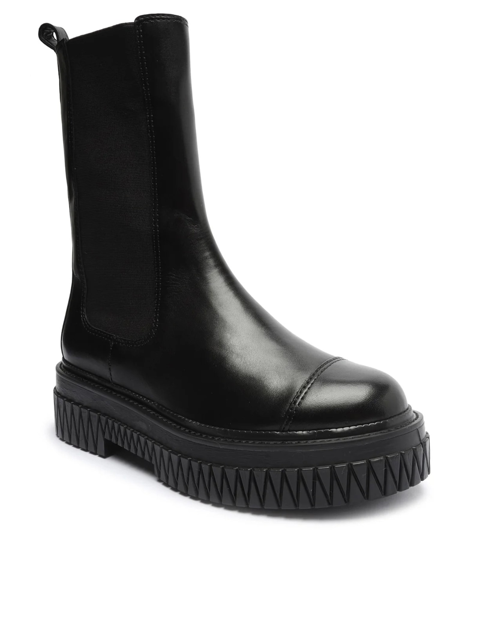 Bota Feminina Chelsea Cano Médio Bold Couro Preto  Schutz