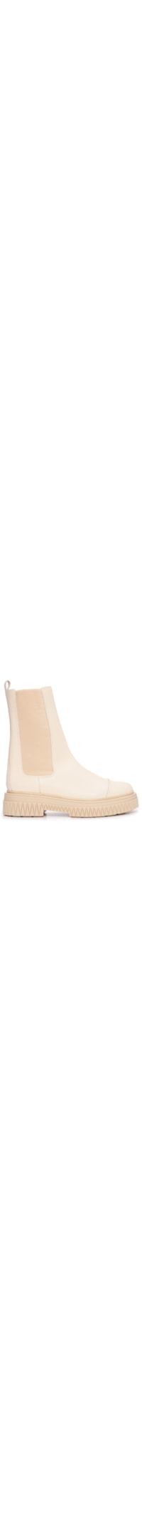 Bota Feminina Chelsea Cano Médio Couro - Branco