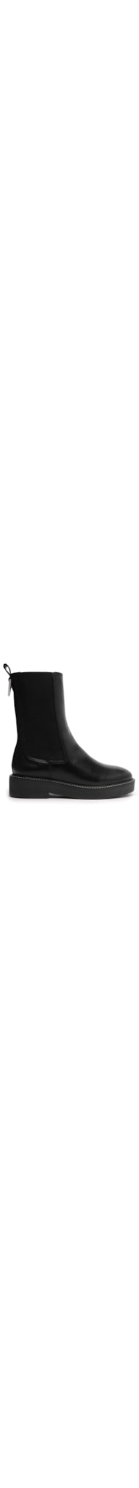 Bota Feminina Chelsea Couro - Preto