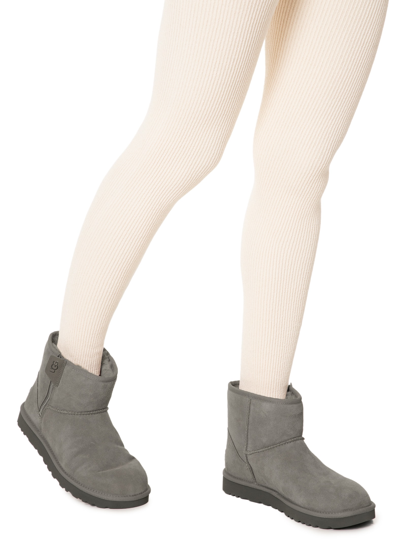 最終値下☆UGG W CLASSIC MINI BAILEY ZIP 7 美品 UGG - Bota Feminina Classic Mini Bailey Zip - Cinza