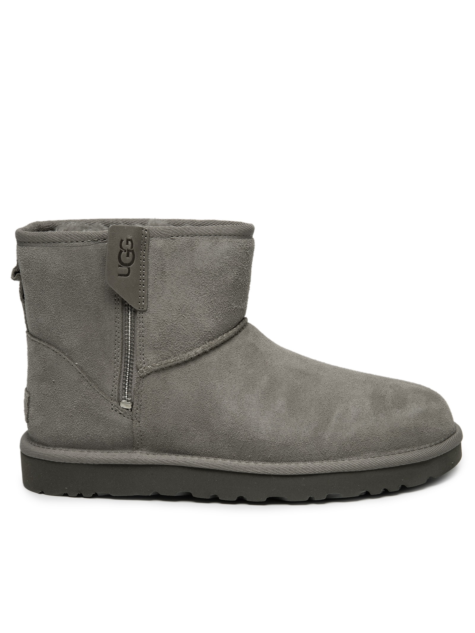 UGG - Bota Feminina Classic Mini Bailey Zip - Cinza