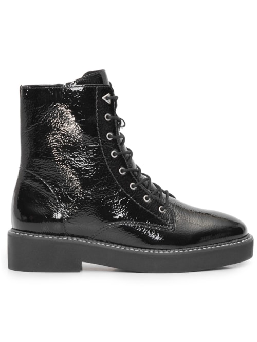 Bota Feminina Coturno Bel Knit - Preto