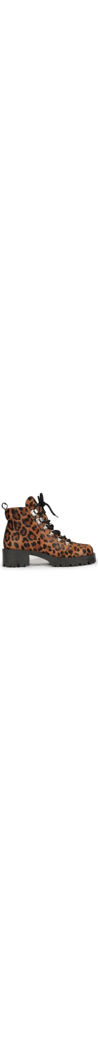 Bota Feminina Coturno Cano Baixo - Animal Print