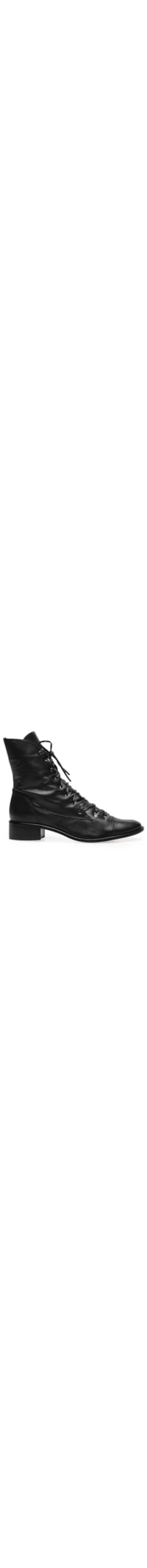 Bota Feminina Coturno Cano Médio - Preto