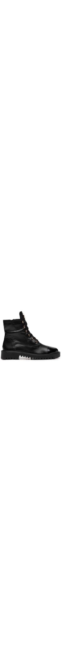 Bota Feminina Coturno Ferragem - Preto