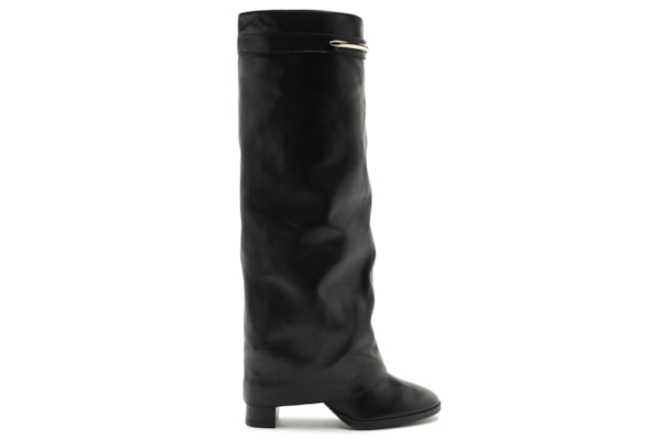 Bota Feminina Couro Cano Alto - Preto