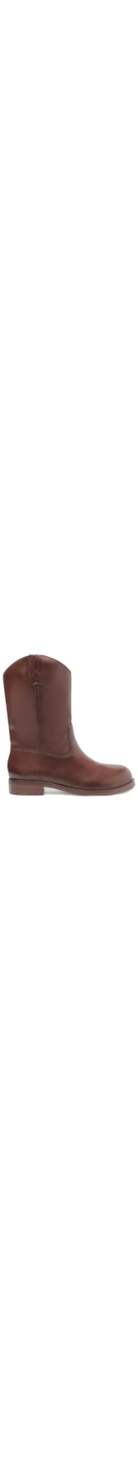 Bota Feminina Couro Cano Médio Alicia - Marrom