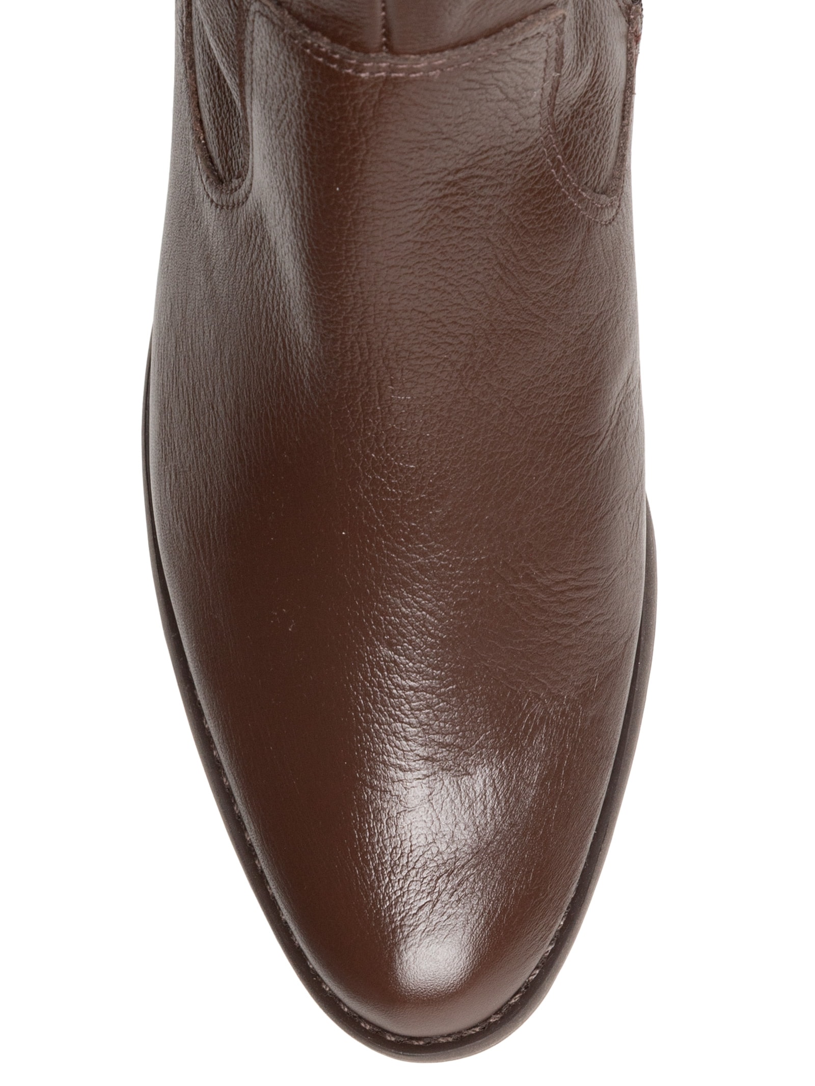 Bota Feminina Couro Montaria Alta Marrom Basiq