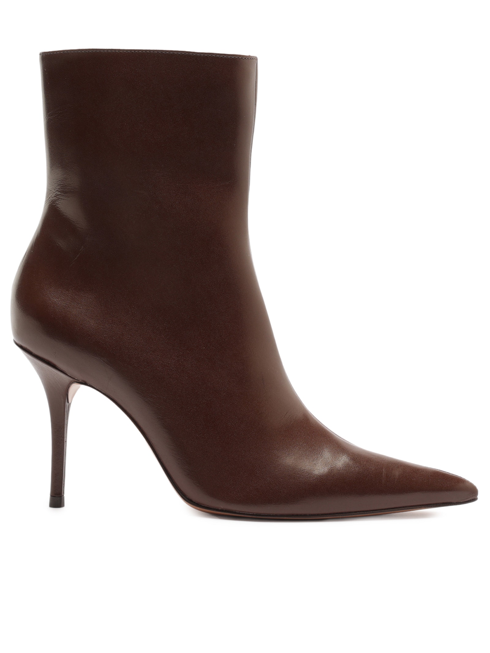 Bota Feminina Couro Salto Alto Fino Marrom Arezzo