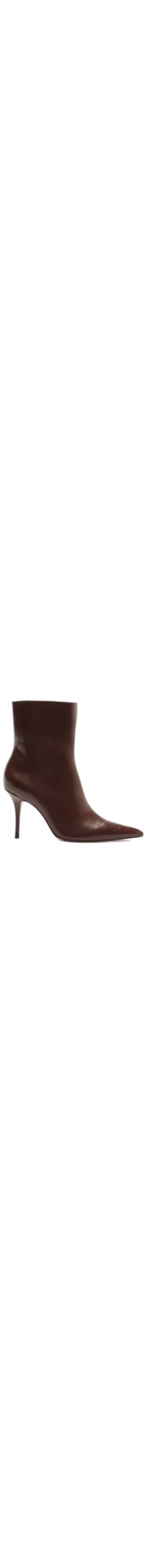 Bota Feminina Couro Salto Alto Fino - Marrom