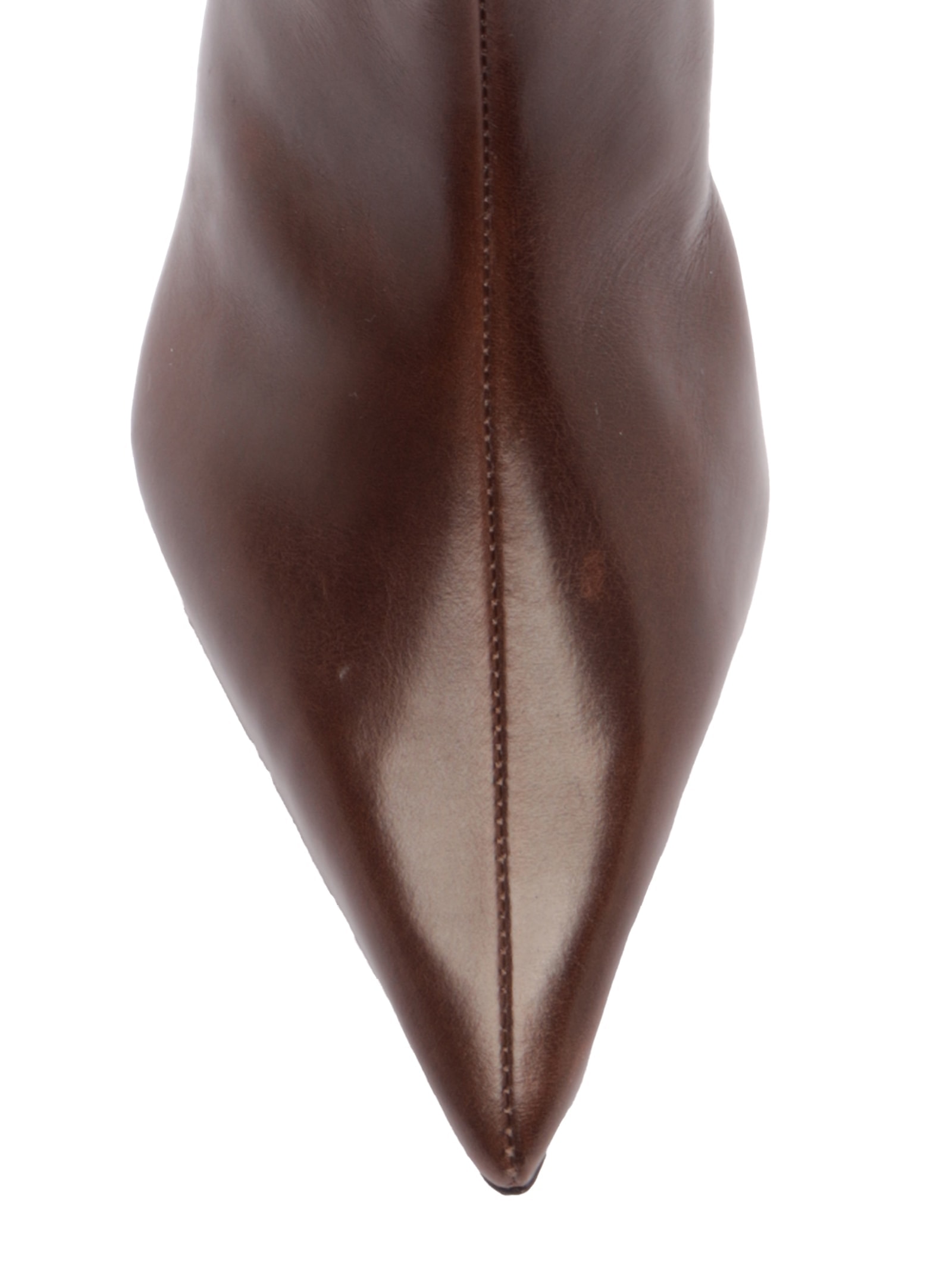 Bota Feminina Couro Salto Baixo Slouchy Marrom Arezzo