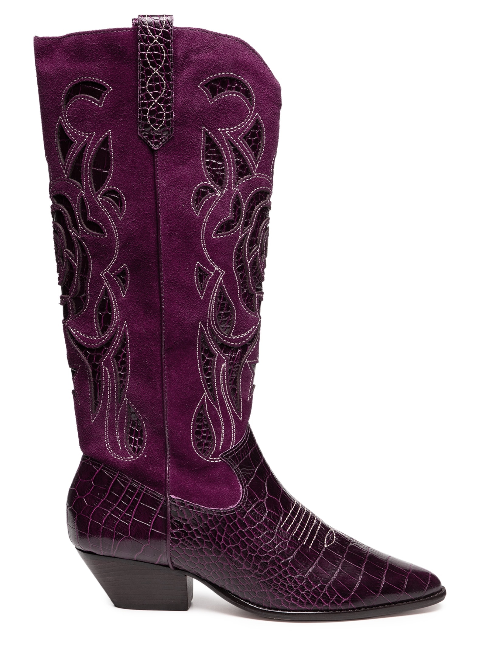 Bota Feminina Croco Dacar Camurção Grease – Vermelho Luiza Barcelos
