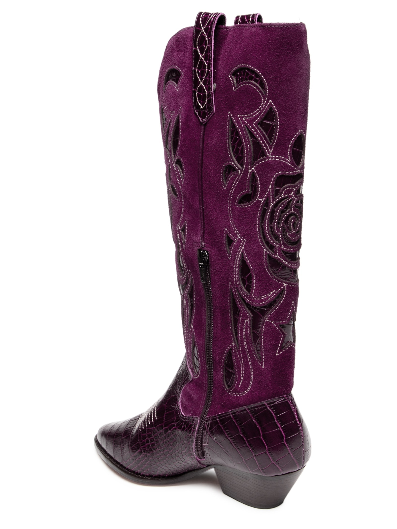 Bota Feminina Croco Dacar Camurção Grease – Vermelho Luiza Barcelos