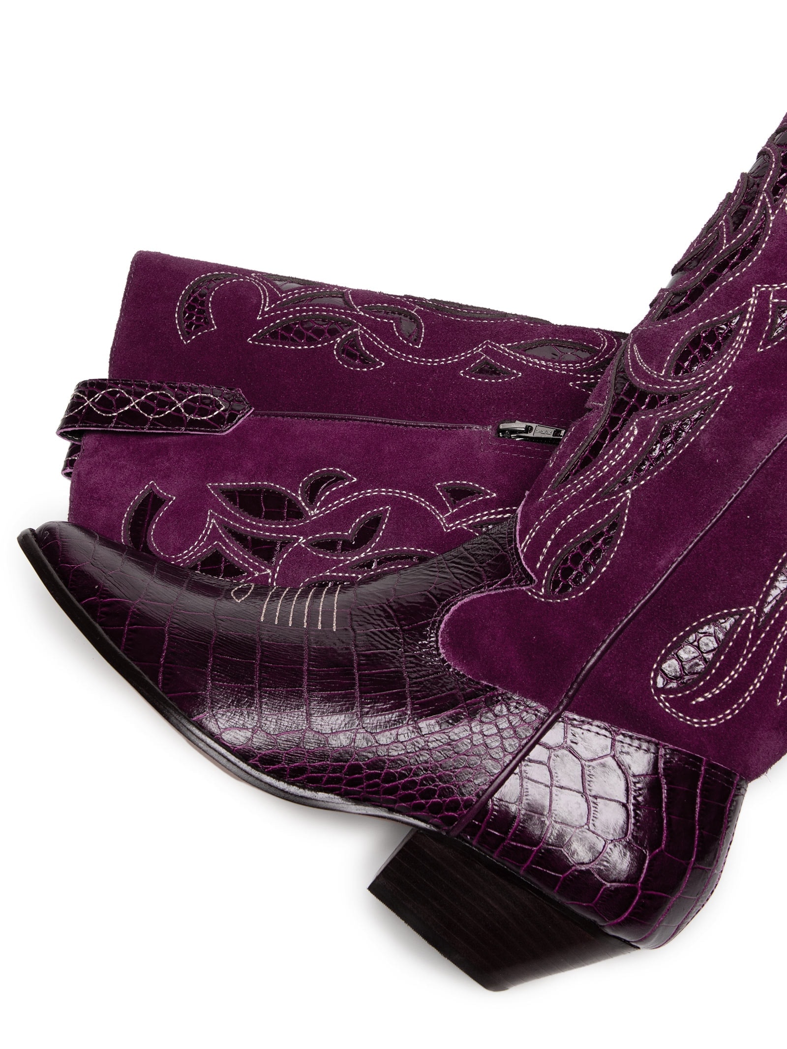 Bota Feminina Croco Dacar Camurção Grease – Vermelho Luiza Barcelos