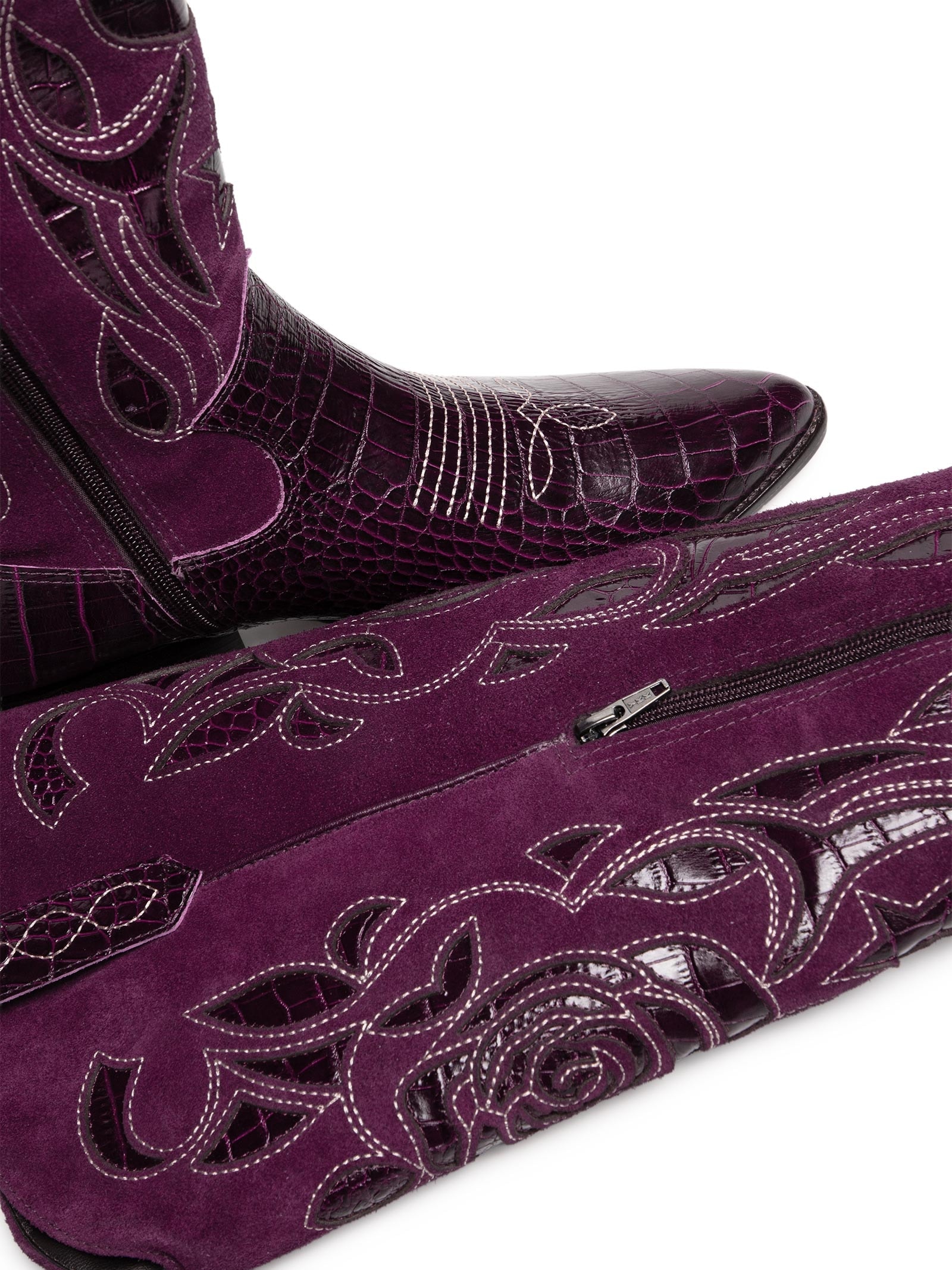 Bota Feminina Croco Dacar Camurção Grease – Vermelho Luiza Barcelos
