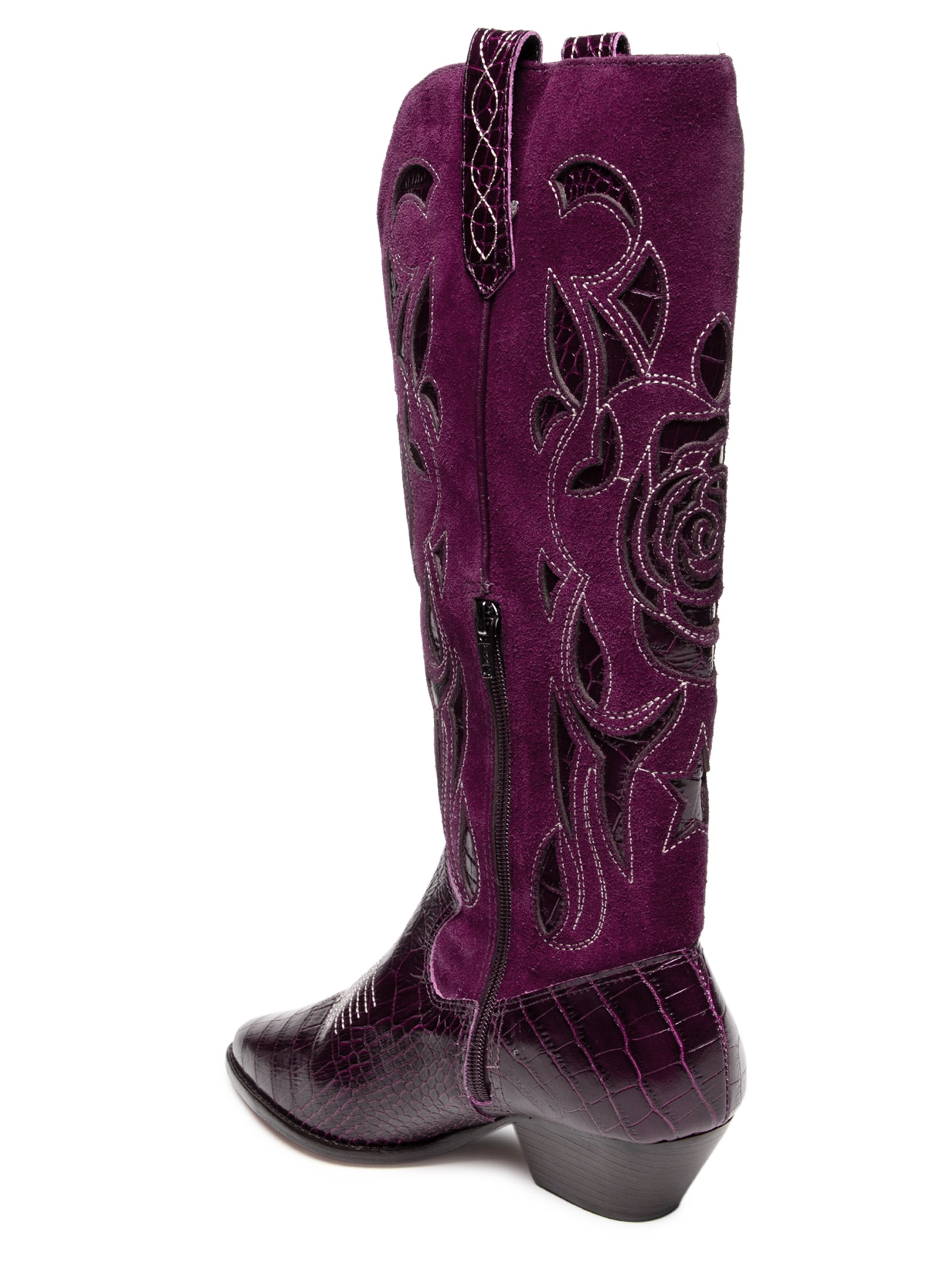 Bota Feminina Croco Dacar Camurção Grease – Vermelho Luiza Barcelos