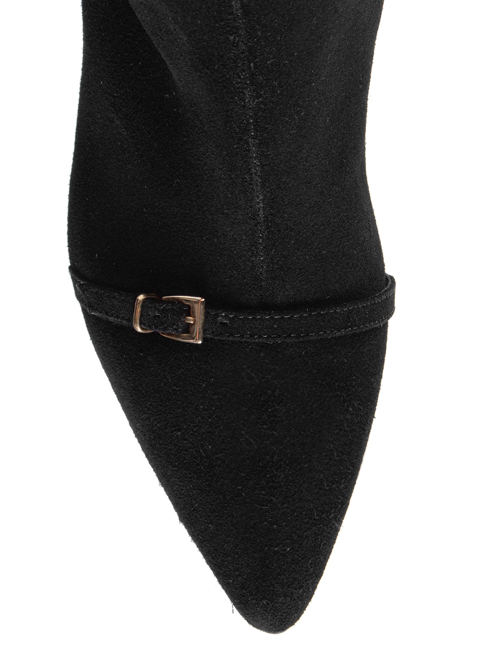 Bota Feminina Em Camurça Com Fivela Preto '2Essential