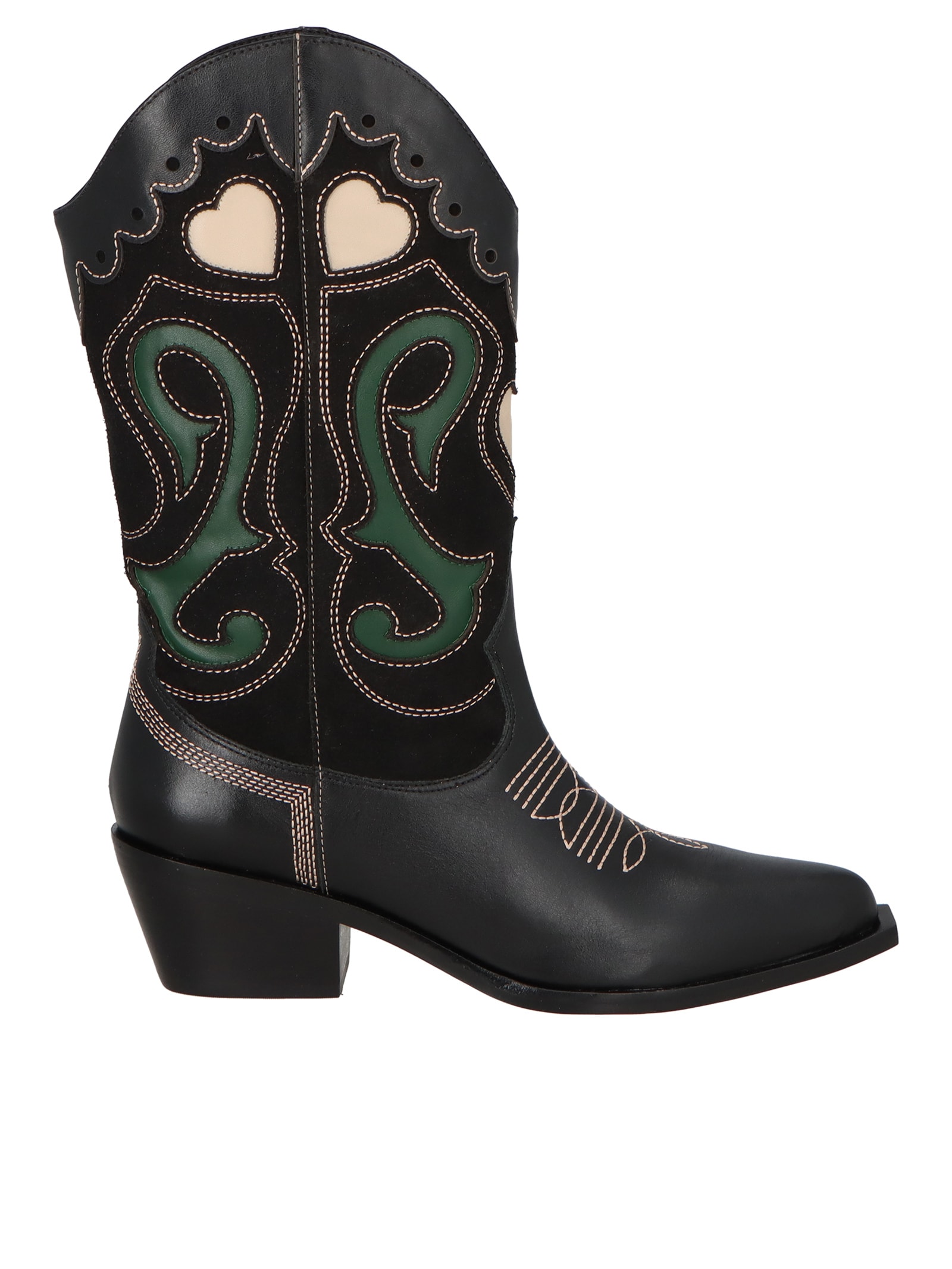 Bota Feminina Grease Monta Preto Luiza Barcelos