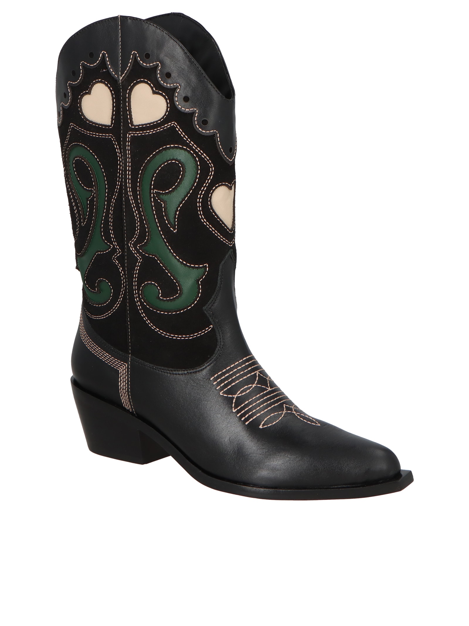 Bota Feminina Grease Monta Preto Luiza Barcelos