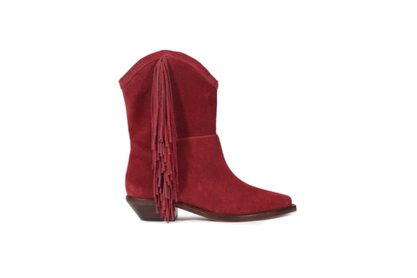 Bota Feminina Heavy Suede - Vermelho