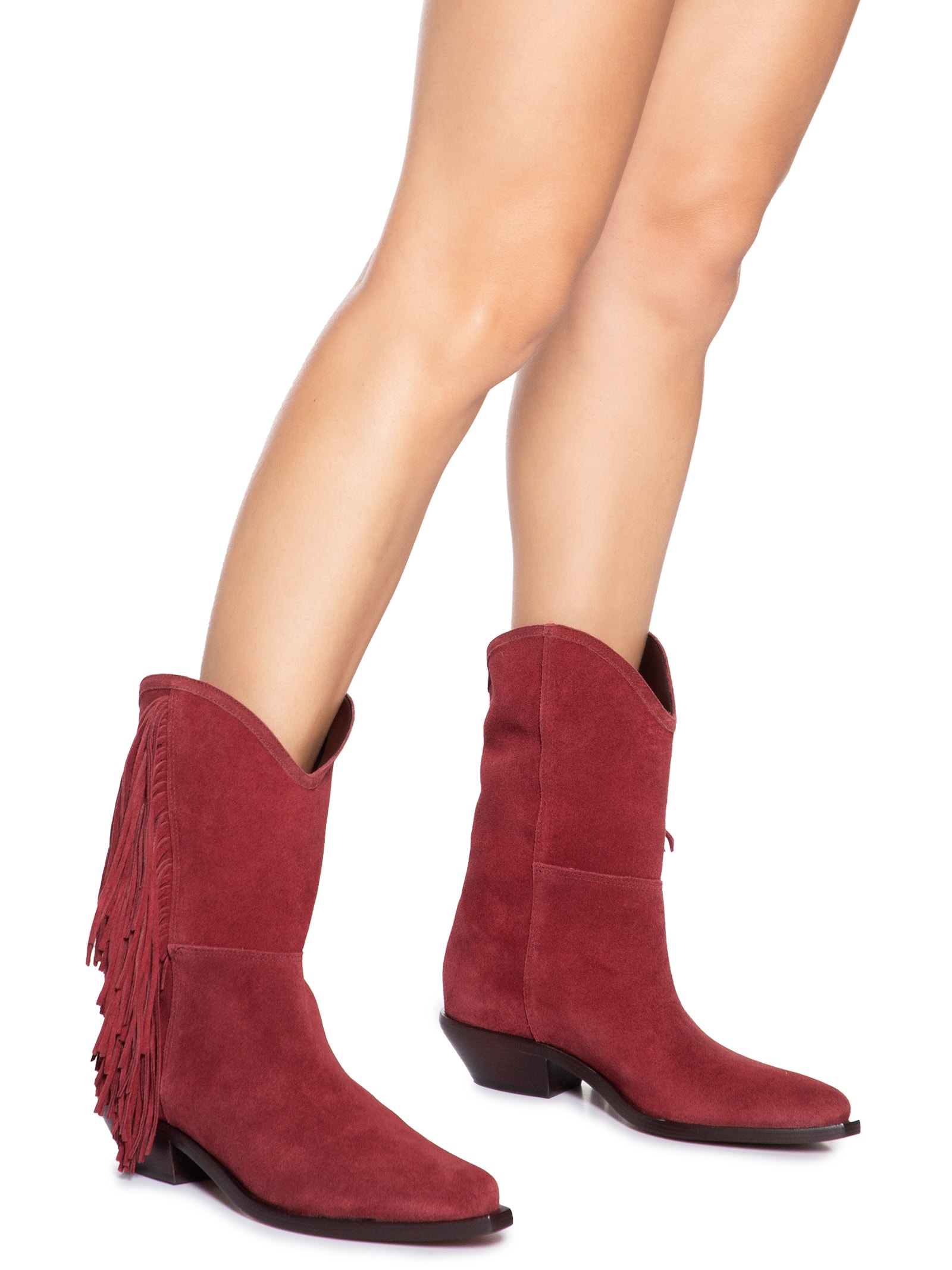 Bota Feminina Heavy Suede Vermelho Schutz