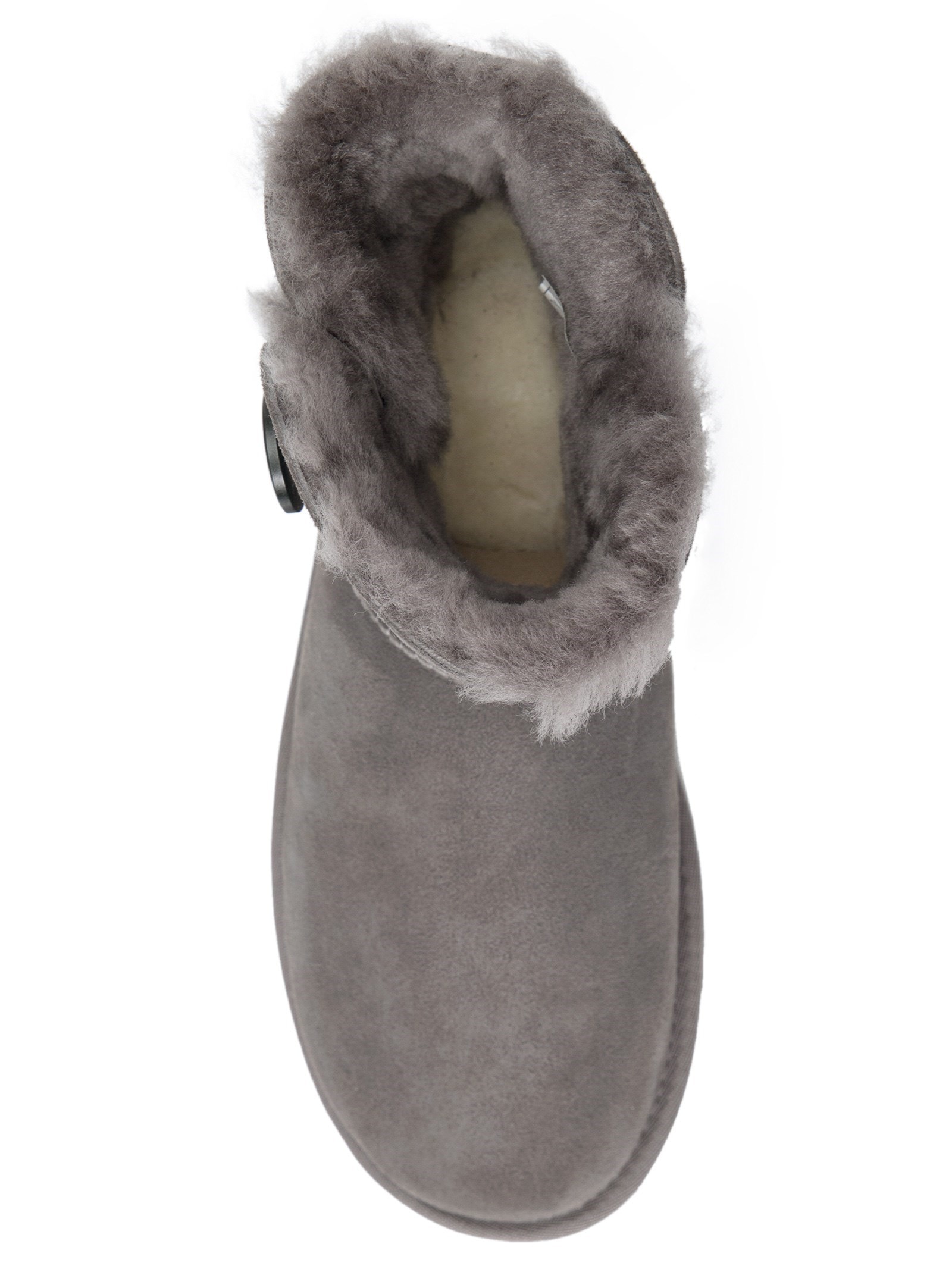 Ugg - Bota Feminina Mini Bailey Button - Cinza